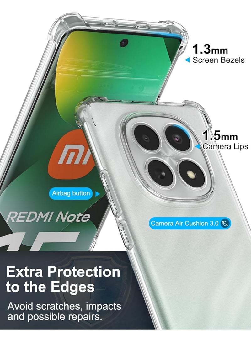 جراب حماية شفاف من مادة TPU الناعمة وخفيف الوزن لهاتف Redmi Note 15 5G، مزود بحماية للكاميرا. - Image 3